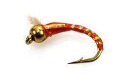 3D Glass Epoxy Bead Head Nymph Orange