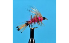 Palmered Caddis Pink